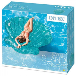 Надуваем остров Раковина Intex 191х191х25см Надуваем остров Раковина Intex 191х191х25см