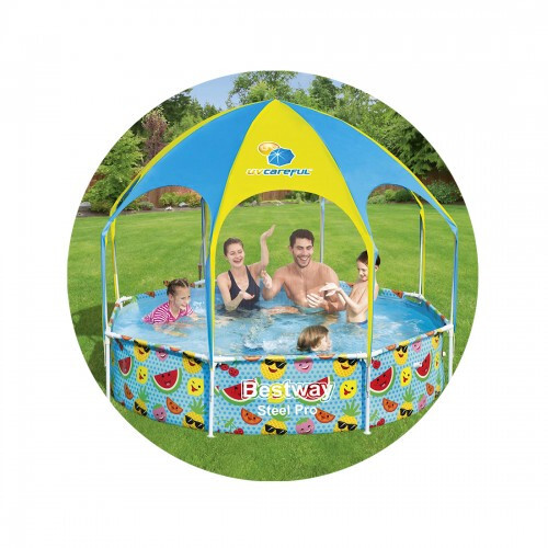 Сглобяем басейн със сенник Bestway 244 х 51 см.