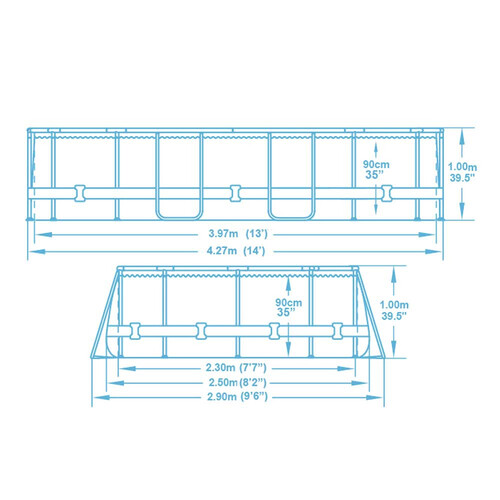 Овален сглобяем басейн Bestway 425 x 250 x 100 см.