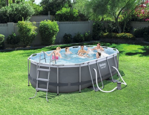 Сглобяем ратанов басейн Bestway 427 x 250 х 100 см.