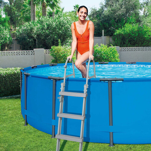 Сглобяем басейн с филтърна помпа и стълба Bestway 427 х 107 см.