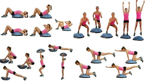 Полутопка за баланс BOSU Ball Maxima 60 см гладка