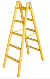 Дървена стълба 5 стъпала 162 см