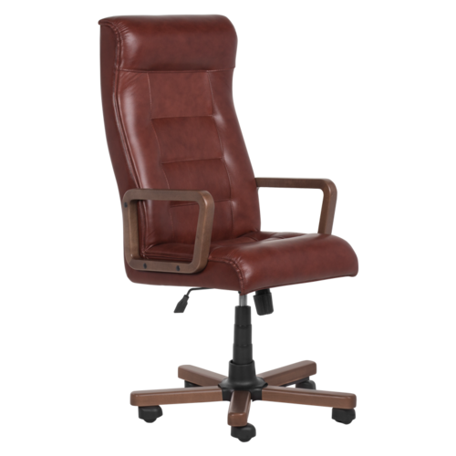 Президентски офис стол Carmen Royal wood LUX естествена кожа