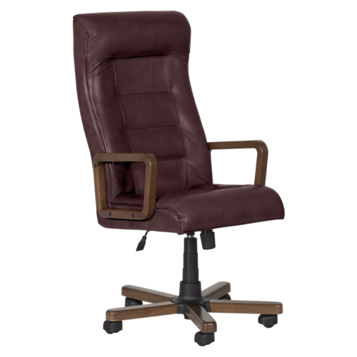 Президентски офис стол Carmen Royal wood LUX естествена кожа