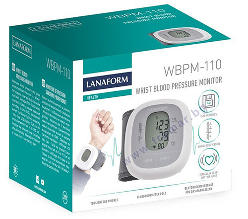Апарата за кръвно налягане за китка WBPM 110 Ланаформ