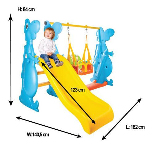 Пързалка с люлка Pilsan Dino