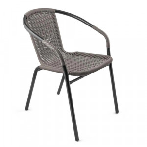 Стоманен стол Muhler OYS6116ST - PE Ратан