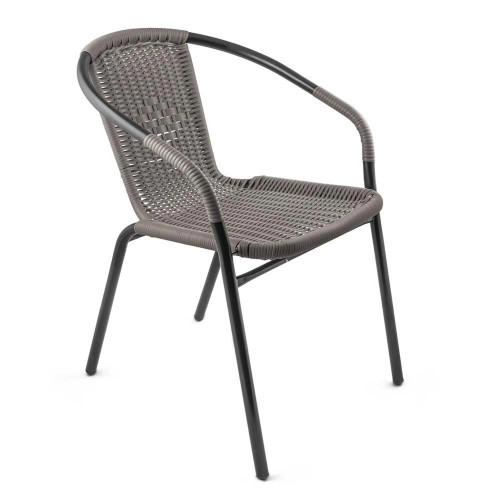 Стоманен стол Muhler OYS6116ST - PE Ратан