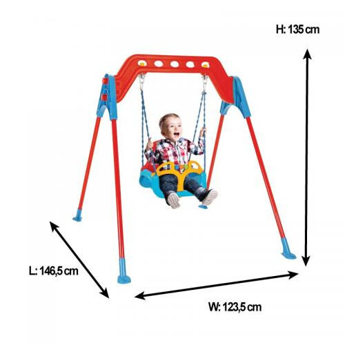 Детска люлка на стойка Pilsan червена