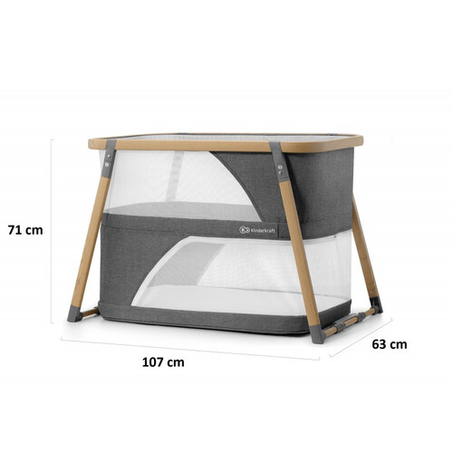 Бебешка кошара KinderKraft 4 в 1 Sofi сив