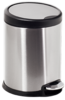 Кош с педал 5 л инокс с черен кант 22 x 22 x 28,5 см-megahome.bg