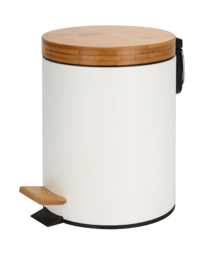 Кош 5 л с педал и бамбуков капак 20,5 х 27,5 см