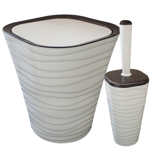 Комплект от кош за боклук 9 л и четка за тоалетна Welle