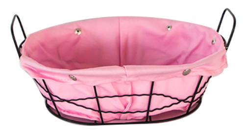 Панер елипса от метал и текстил 25 х 20 х 8 см VH10