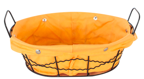 Панер елипса от метал и текстил 25 х 20 х 8 см VH10