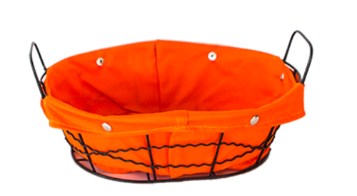 Панер елипса от метал и текстил 25 х 20 х 8 см VH10