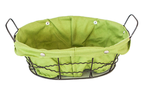 Панер елипса от метал и текстил 25 х 20 х 8 см VH10