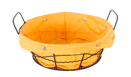 Панер кръг от метал и текстил 23 х 8 см VH12