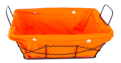 Панер правоъгълник от метал и текстил 23 х 18 х 8 см VH09