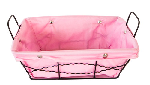 Панер правоъгълник от метал и текстил 23 х 18 х 8 см VH09