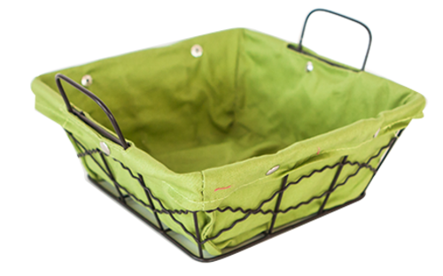 Панер квадрат от метал и текстил 20 х 20 х 8 см VH11