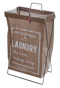 Кош за дрехи с метална рамка 35 х 26 х 59 см голям