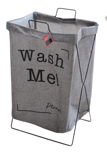 Кош за дрехи с метална рамка 35 х 26 х 59 см голям