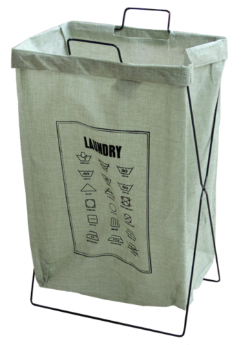 Кош за дрехи с метална рамка 35 х 26 х 59 см голям