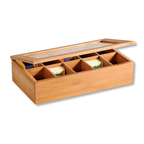 Бамбукова кутия за чай с 10 отделения Kesper Германия