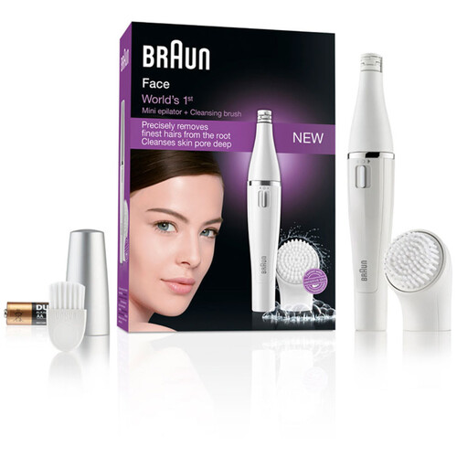 Епилатор и почистваща четка за лице Braun Face Spa 810