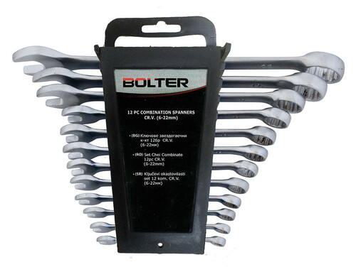 Комплект звездогаечни ключове матирани Bolter DIN 3113 12 броя
