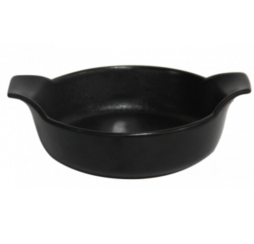 Керамична тава с дръжка в черен цвят HORECANO