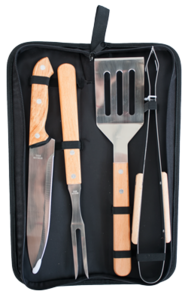 Комплект за барбекю от 4 части в удобен калъф