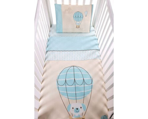 Бебешки спален комплект 5 части Puppy on Balloon Kikka Boo
