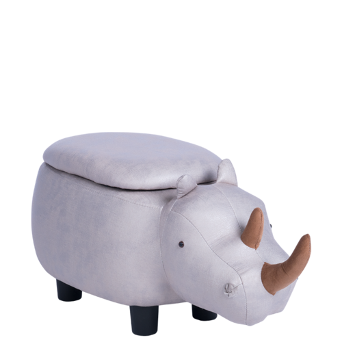 Детска табуретка Carmen с ракла сив Носорог
