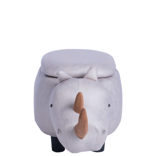 Детска табуретка Carmen с ракла сив Носорог