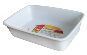 Керамична правоъгълна тава в бял цвят Керамична правоъгълна тава в бял цвят