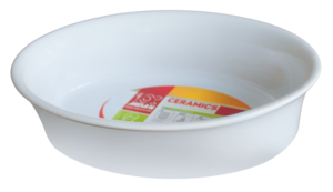 Овална керамична тава в бял цвят