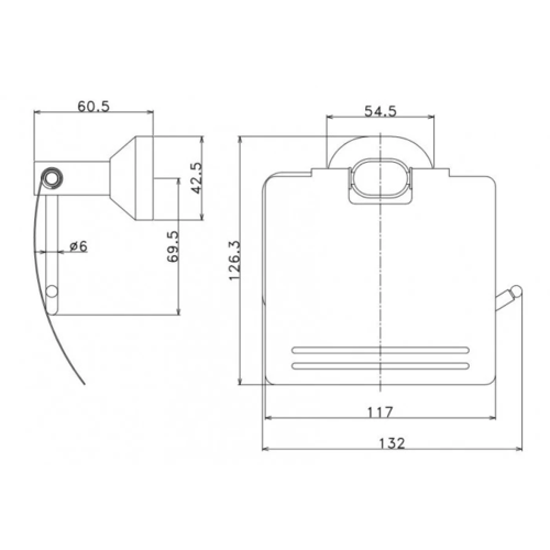 Поставка за тоалетна хартия с капак Makena Quad