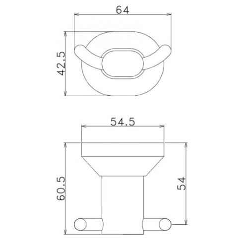 Двойна закачалка за баня Makena Quad