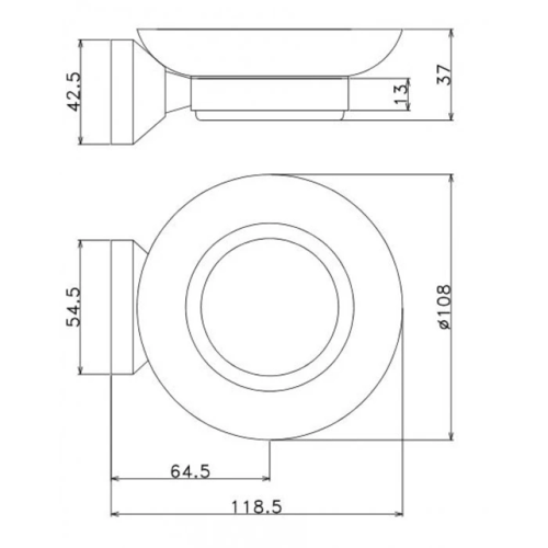 Стъклена сапунерка Makena Quad
