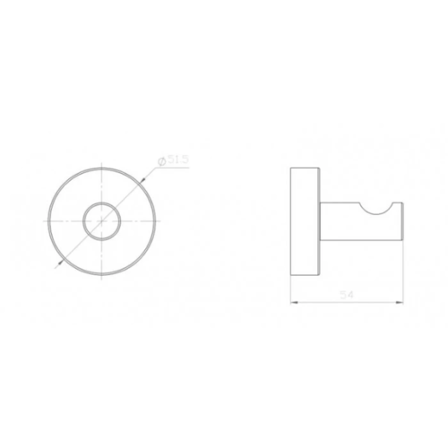 Закачалка за баня Makena Round черен мат