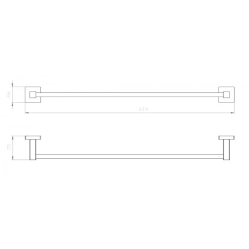 Поставка за хавлии Makena Square черен мат