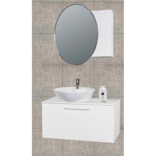 Долен шкаф за баня конзолен с умивалник Makena Парадайз