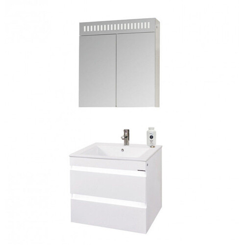 Горен шкаф за баня с огледало Makena Дона