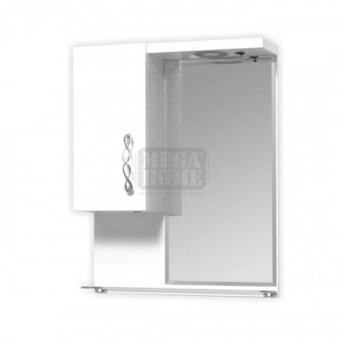 Горен шкаф за баня с огледало Makena Никол