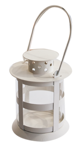 Декоративен фенер в бял цвят 11-20 см.