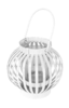 Декоративен широк фенер в бял цвят-megahome.bg