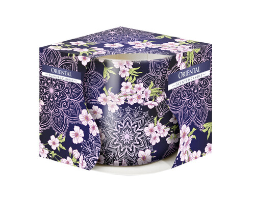 Ароматизирана свещ в украсена чаша зима ø8 x 7 cm